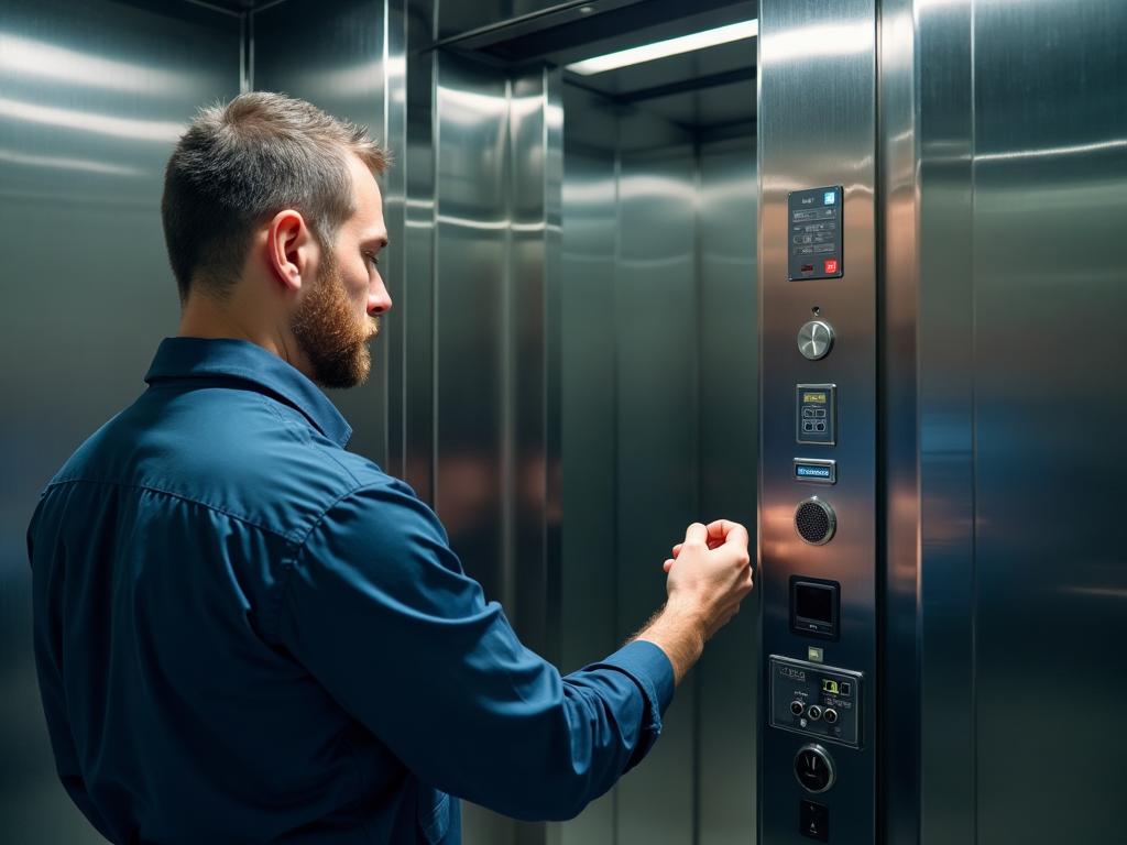 Professionelle Aufzugswartung durch Techniker